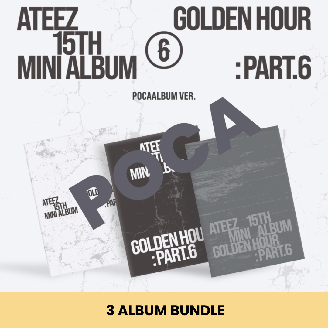 (PRE-ORDER) ATEEZ - GOLDEN HOUR : PART.6 (POCAALBUM VER.) (3 VERSIONS) BUNDLE