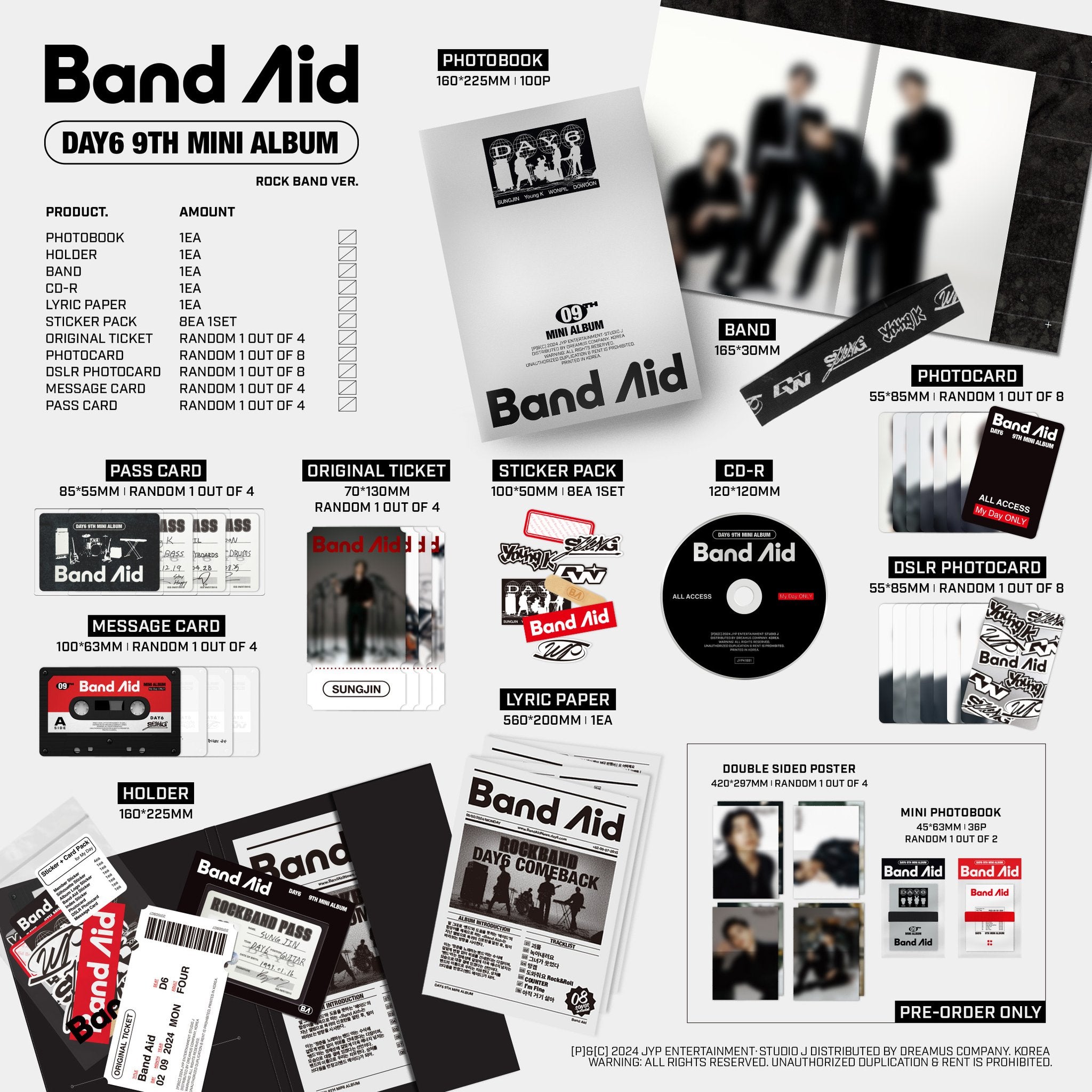 DAY6 - 9TH MINI ALBUM [BAND AID] (2 VERSIONS)