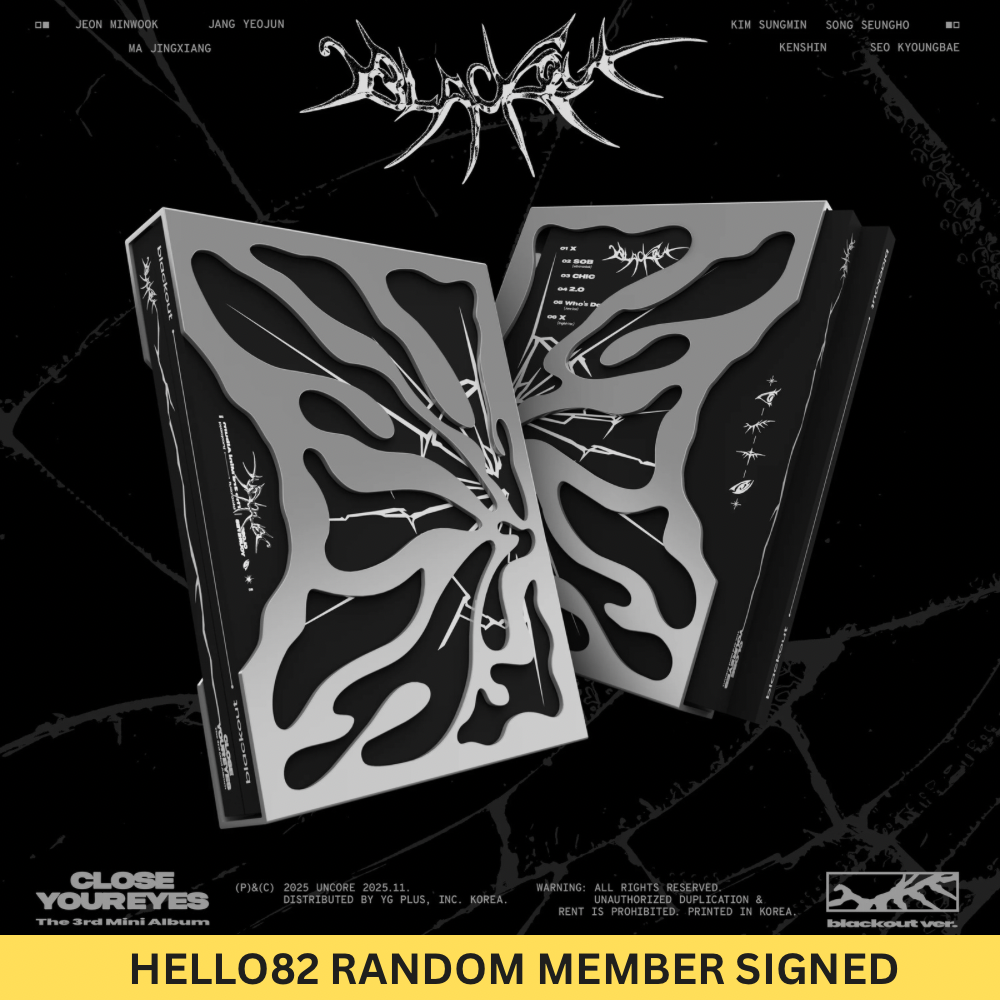 (PRE-ORDER) [HELLO82] [SIGNED] CLOSE YOUR EYES - 3rd MINI ALBUM : blackout (blackout Ver.) RANDOM - LightUpK