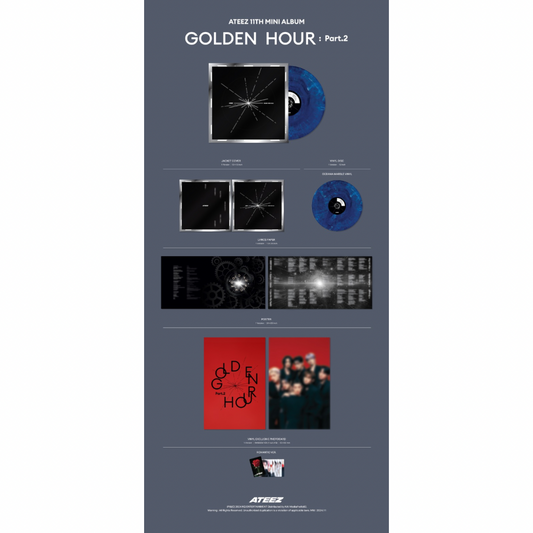 (PRE-ORDER) [HELLO82] [POP-UP EXCLUSIVE] ATEEZ - GOLDEN HOUR : PART 2 VINYL