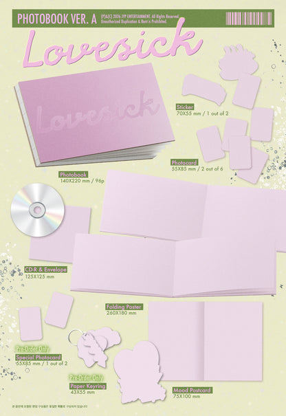 (PRE-ORDER) CHAERYEONG - 1ST MINI ALBUM [LOVESICK] (2 VERSIONS) RANDOM