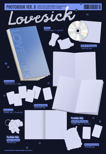 (PRE-ORDER) CHAERYEONG - 1ST MINI ALBUM [LOVESICK] (2 VERSIONS) RANDOM
