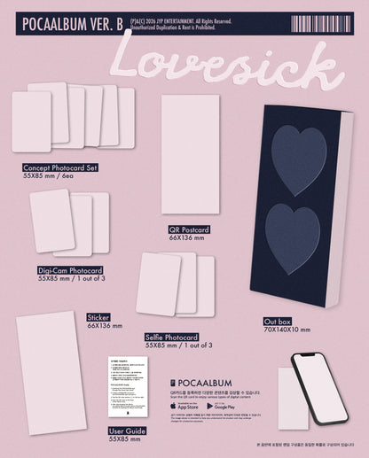 (PRE-ORDER) CHAERYEONG - 1ST MINI ALBUM [LOVESICK] (POCAALBUM VER.) (2 VERSIONS) RANDOM