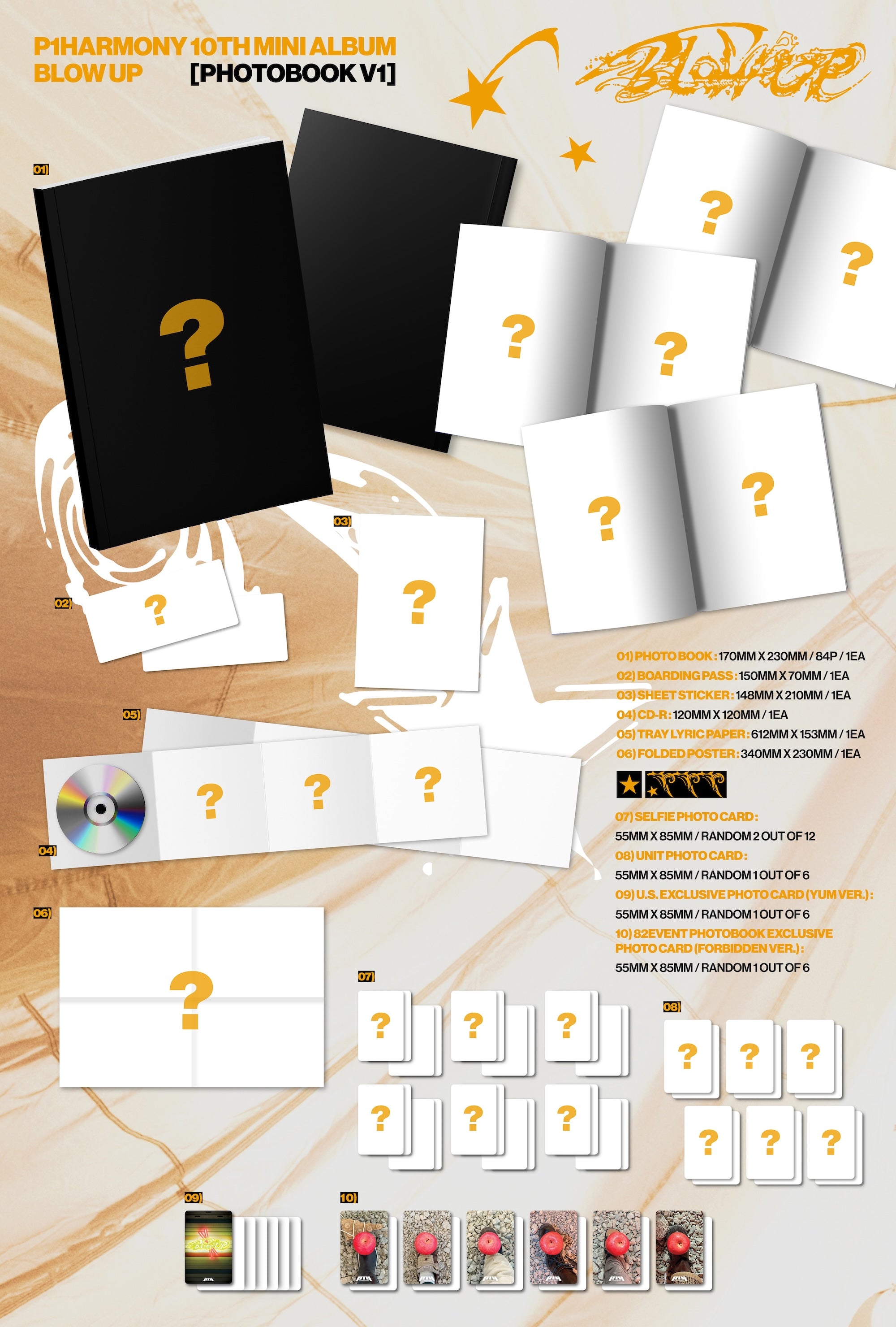 (PRE-ORDER) [hello82] [82EVENT EXCLUSIVE] P1HARMONY - BLOW UP (3 VERSIONS) - LightUpK