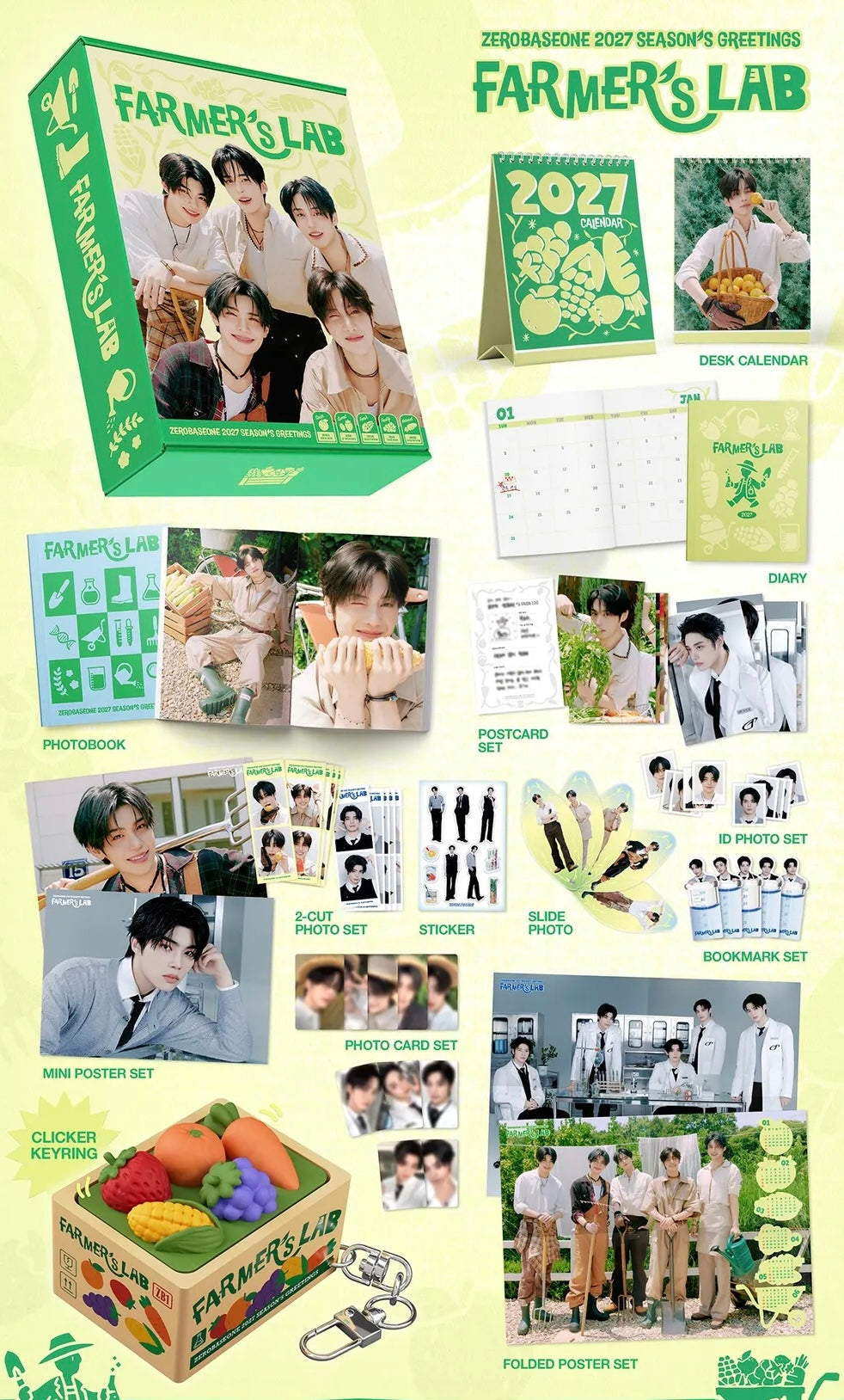 (PRE-ORDER) ZEROBASEONE - 2027 SEASON'S GREETINGS [FARMER'S LAB] - LightUpK