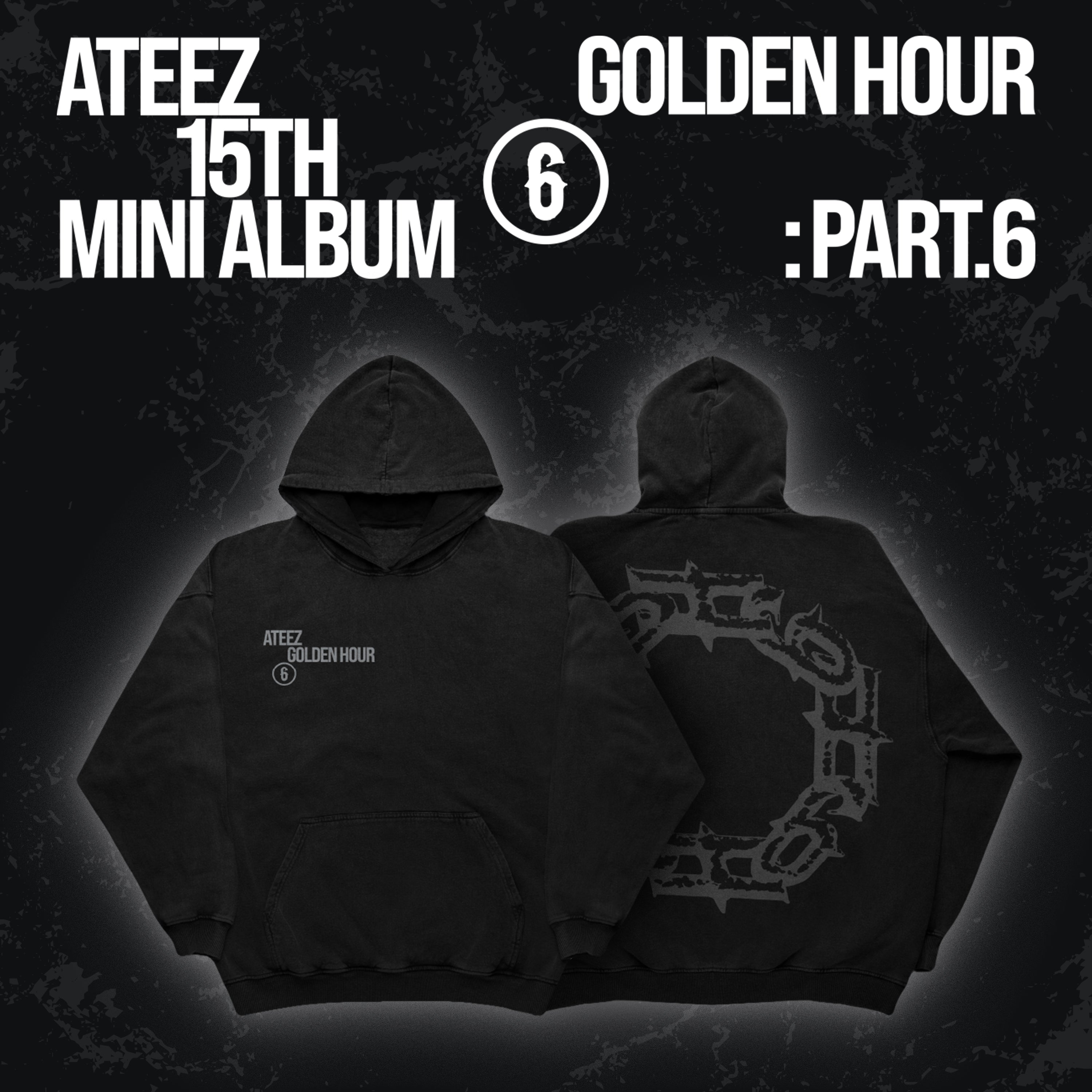 (PRE-ORDER) [hello82] ATEEZ - GOLDEN HOUR : Part.6 Merch - HOODIE (3 SIZES) - LightUpK