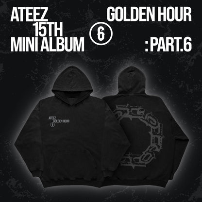 (PRE-ORDER) [hello82] ATEEZ - GOLDEN HOUR : Part.6 Merch - HOODIE (3 SIZES) - LightUpK