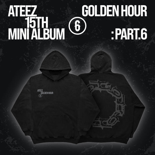 (PRE-ORDER) [hello82] ATEEZ - GOLDEN HOUR : Part.6 Merch - HOODIE (3 SIZES) - LightUpK