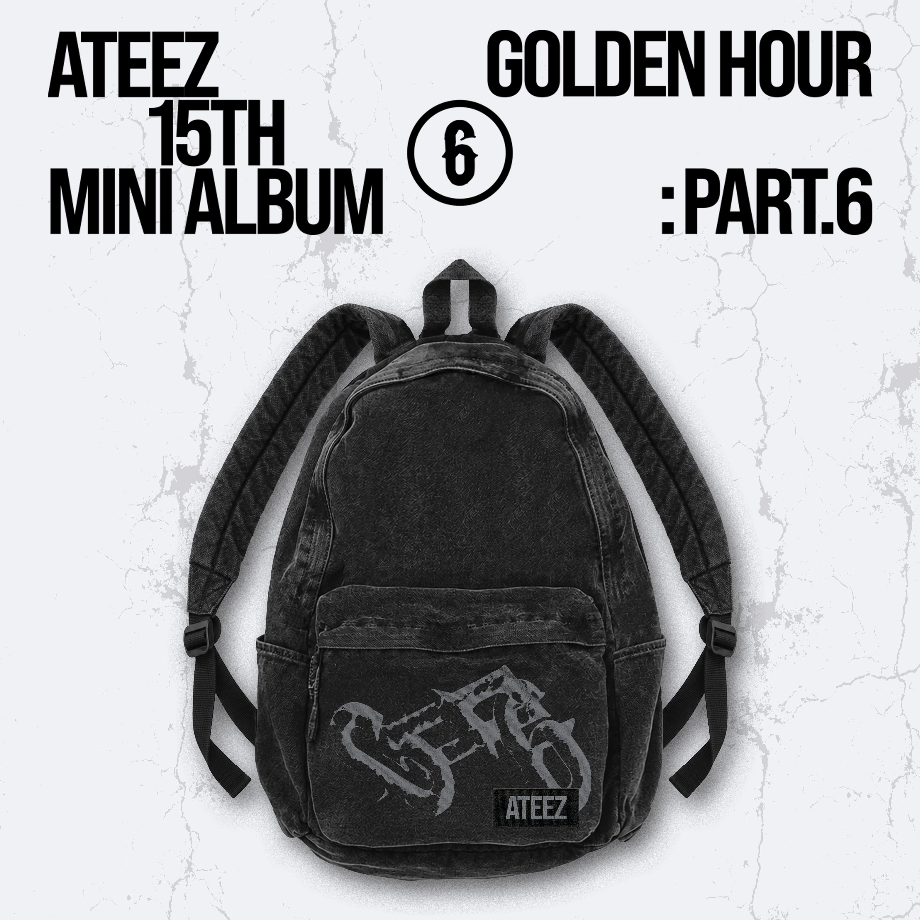 (PRE-ORDER) [hello82] ATEEZ - GOLDEN HOUR : Part.6 Merch - WASHED BACKPACK - LightUpK