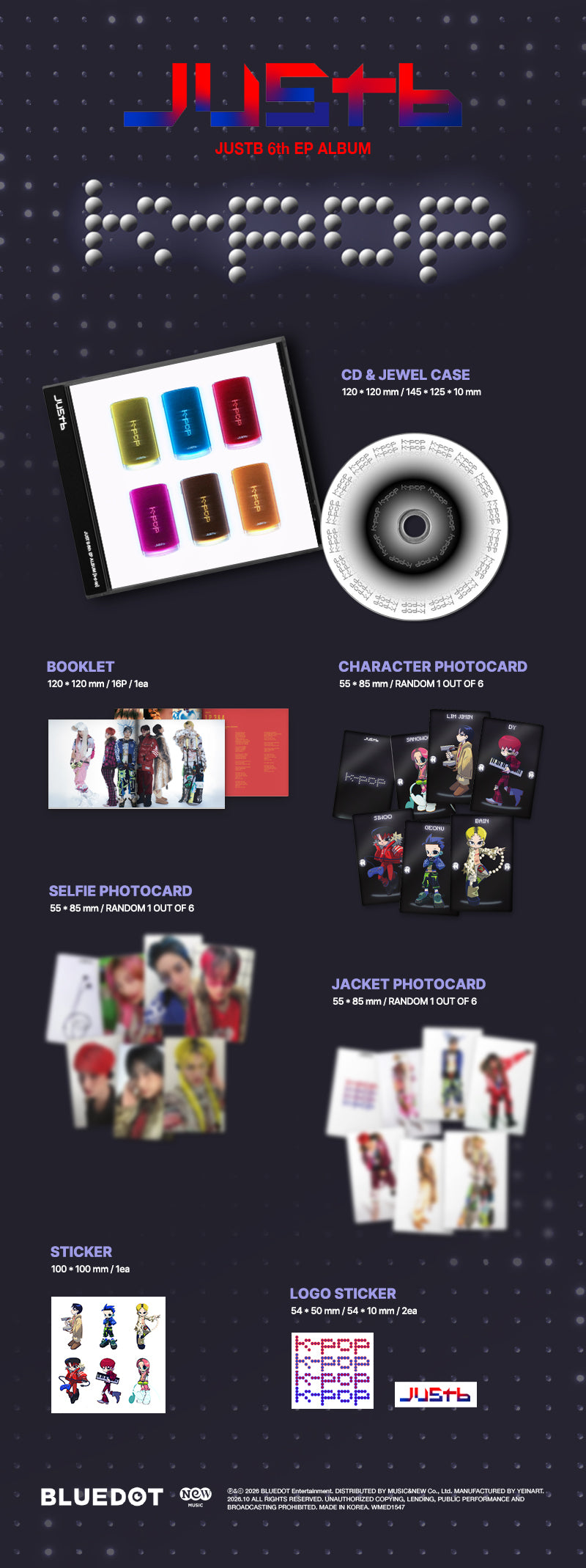 (PRE-ORDER) JUST B - 6TH EP ALBUM [K-POP] (JEWEL VER.) - LightUpK