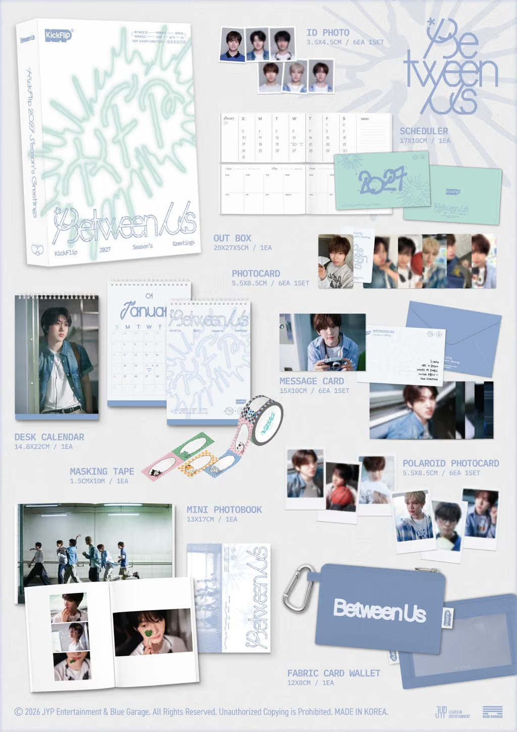(PRE-ORDER) KICKFLIP - 2027 SEASON'S GREETINGS [BETWEEN US] - LightUpK
