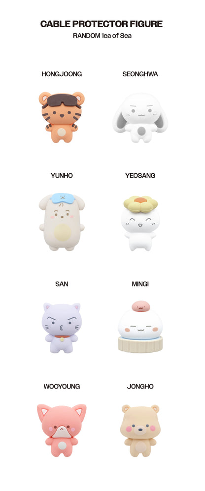 (PRE-ORDER) ATEEZ 8TH ANNIVERSARY EXHIBITION : BLUE DRIFT OFFICIAL MD - CABLE PROTECTOR FIGURE (8 VERSIONS) RANDOM
