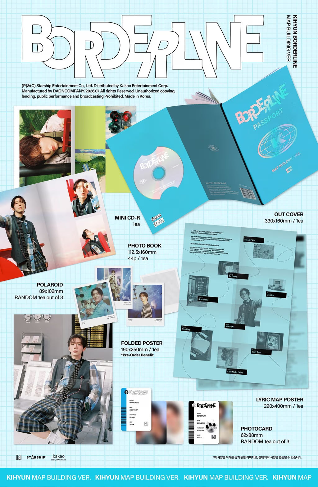 KIHYUN - EP [BORDERLINE] (MAP BUILDING VER.)