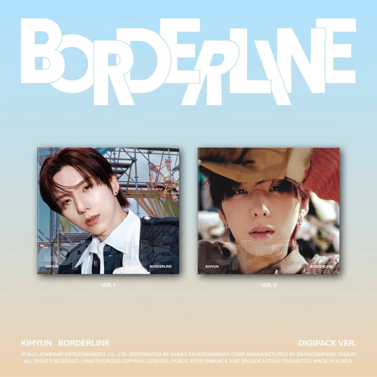 KIHYUN - EP [BORDERLINE] (DIGIPACK VER.) (2 VERSIONS)