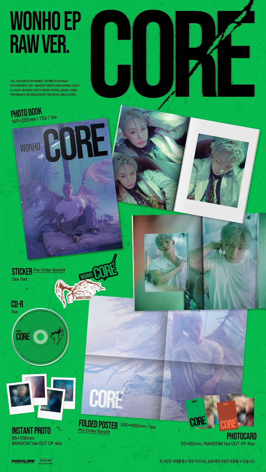 (PRE-ORDER) WONHO - EP [CORE] (RAW VER.)