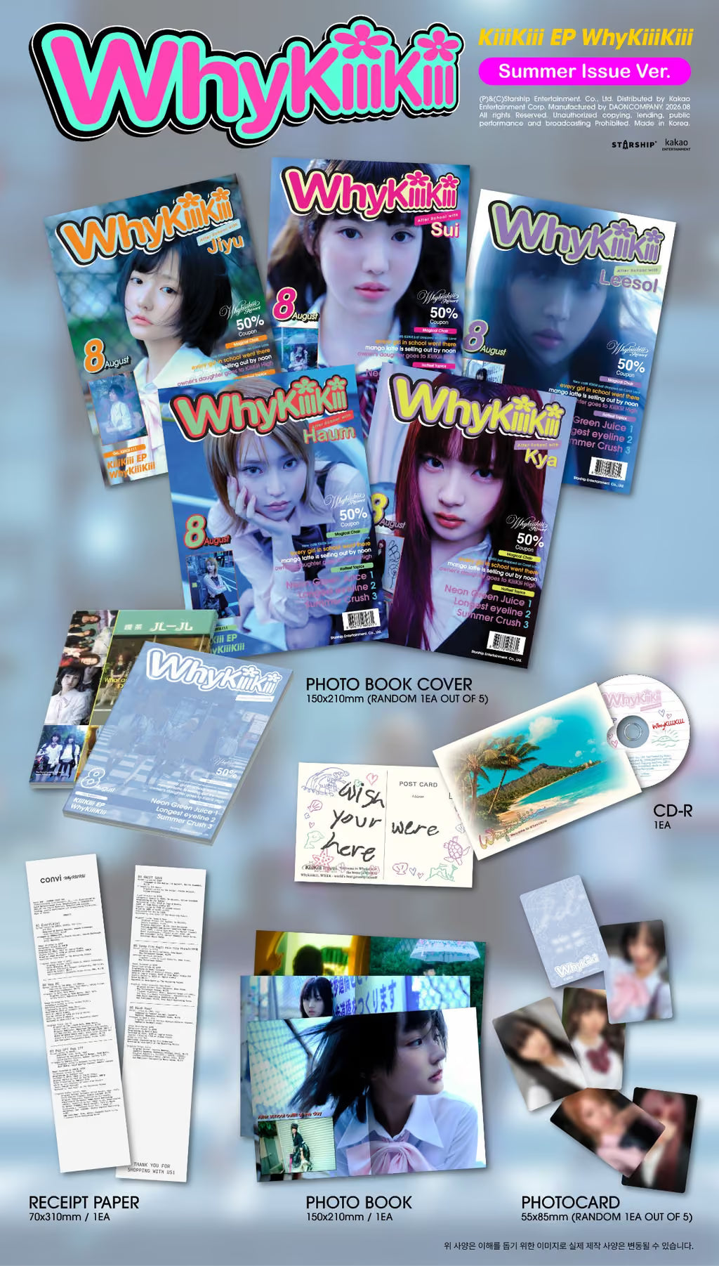 (PRE-ORDER) KIlIKIll - EP [WHYKIIIKIll] SUMMER ISSUE VER. (5 VERSIONS) RANDOM