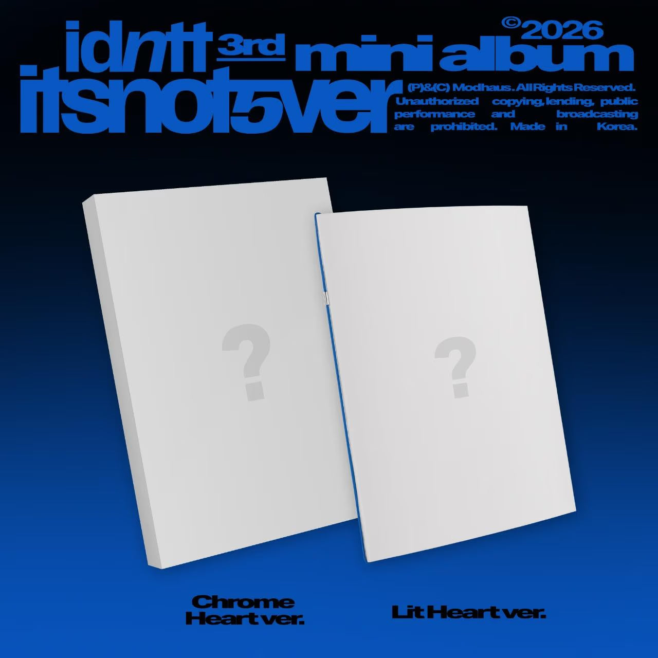 (PRE-ORDER) IDNTT - 3RD MINI ALBUM [ITSNOTOVER] (2 VERSIONS) RANDOM