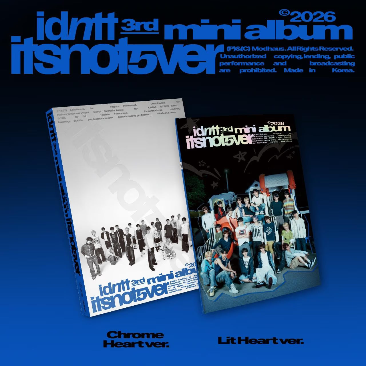 (PRE-ORDER) IDNTT - 3RD MINI ALBUM [ITSNOTOVER] (2 VERSIONS) RANDOM