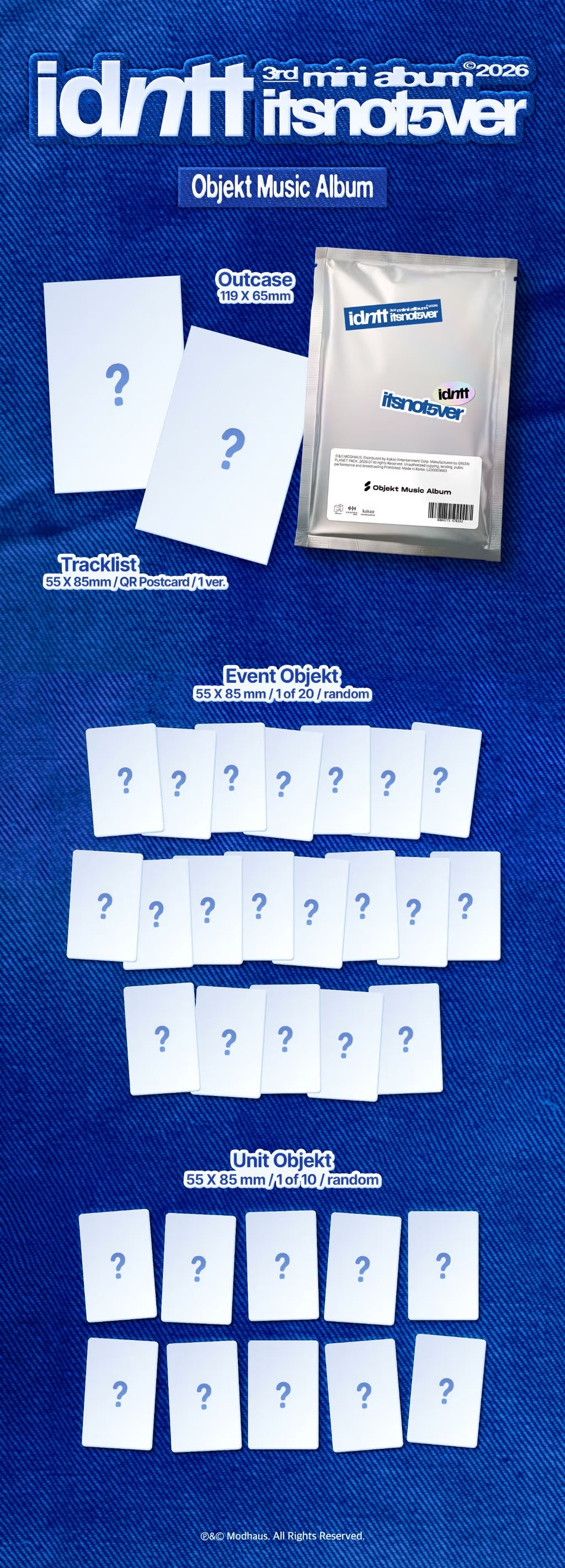 (PRE-ORDER) IDNTT - 3RD MINI ALBUM [ITSNOTOVER] (OBJEKT MUSIC ALBUM)