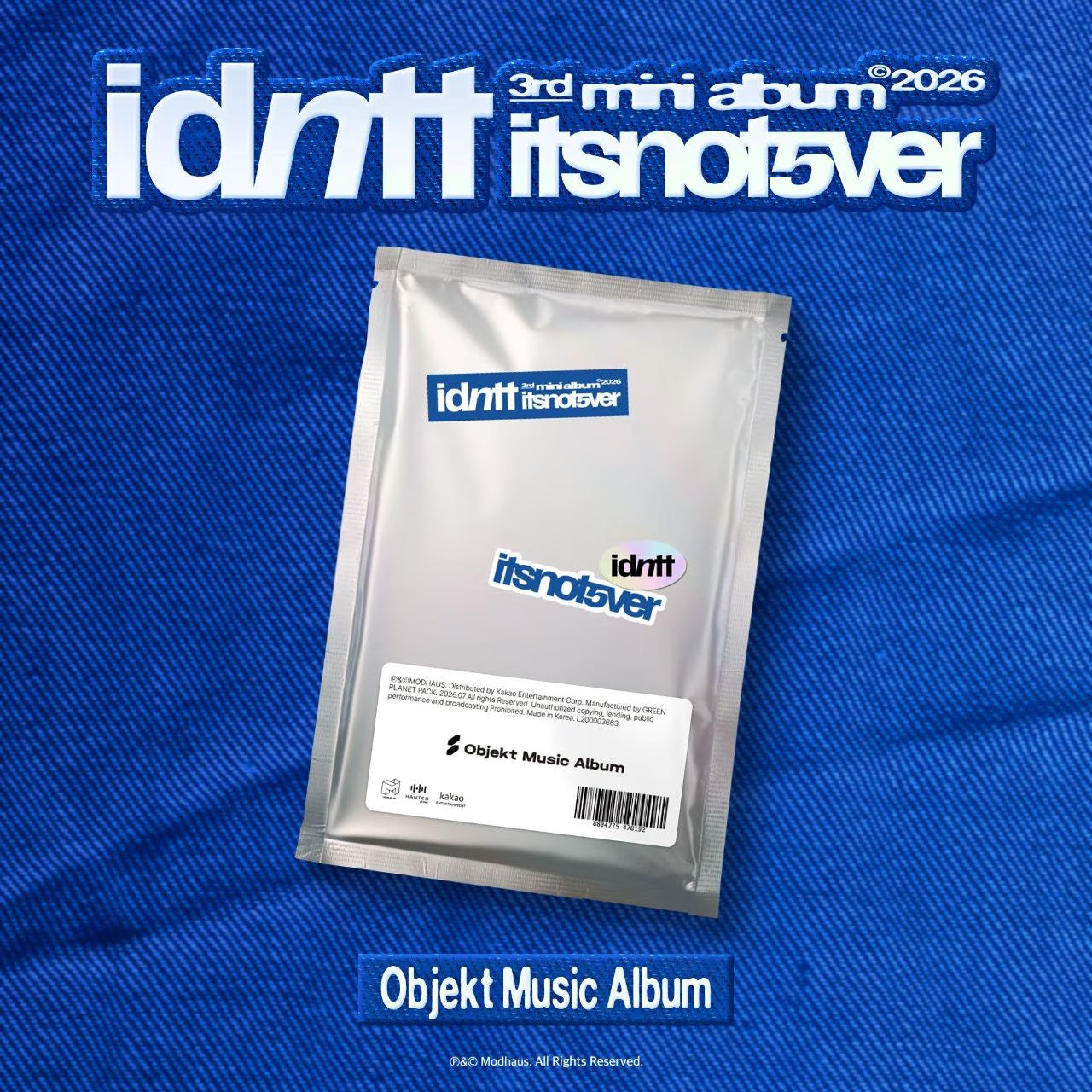 (PRE-ORDER) IDNTT - 3RD MINI ALBUM [ITSNOTOVER] (OBJEKT MUSIC ALBUM)