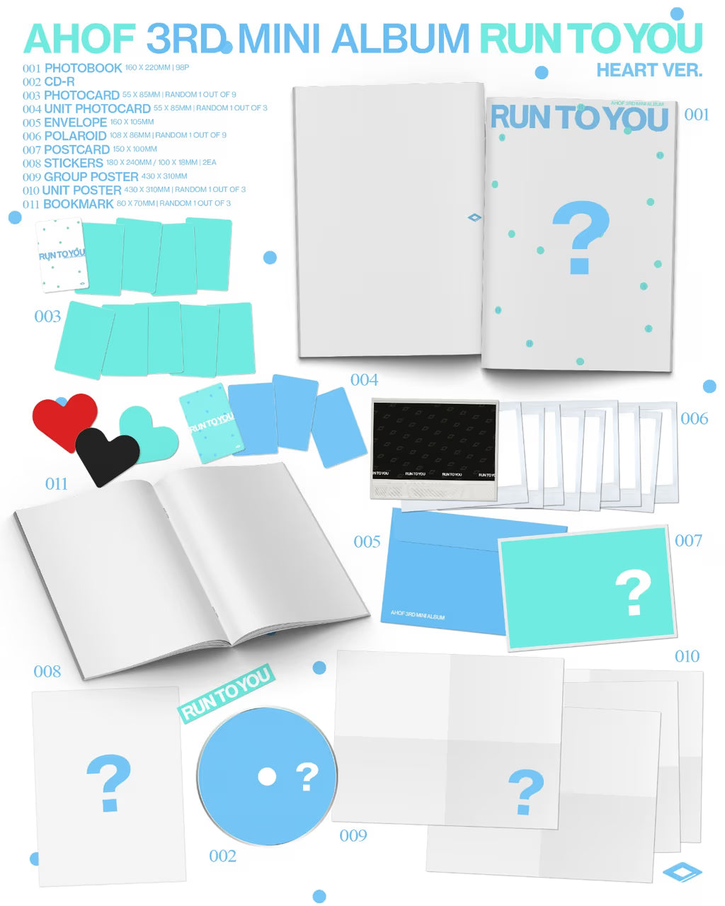(PRE-ORDER) AHOF - 3RD MINI ALBUM [RUN TO YOU] (PHOTOBOOK VER.) (2 VERSIONS) RANDOM