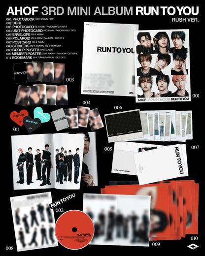 (PRÉCOMMANDE) AHOF - 3ÈME MINI ALBUM [RUN TO YOU] (VERSION PHOTOCARD) (2 VERSIONS) ALÉATOIRE