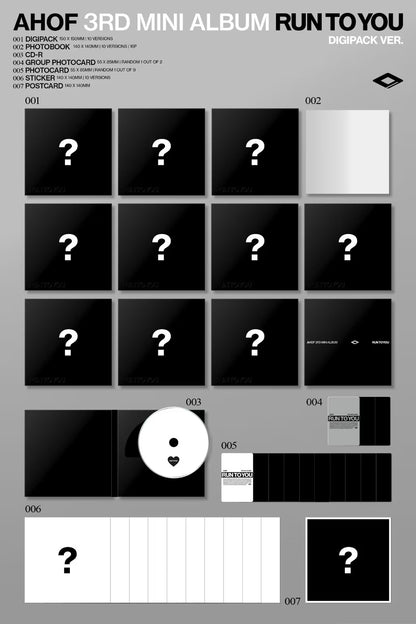 (PRE-ORDER) AHOF - 3RD MINI ALBUM [RUN TO YOU] (DIGIPACK VER.) (10 VERSIONS) RANDOM