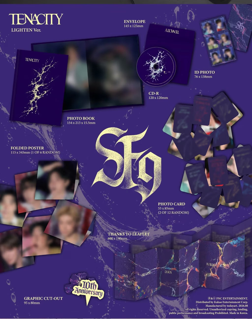 (PRE-ORDER) SF9 - 2ND ALBUM [TENACITY] (3 VERSIONS) RANDOM