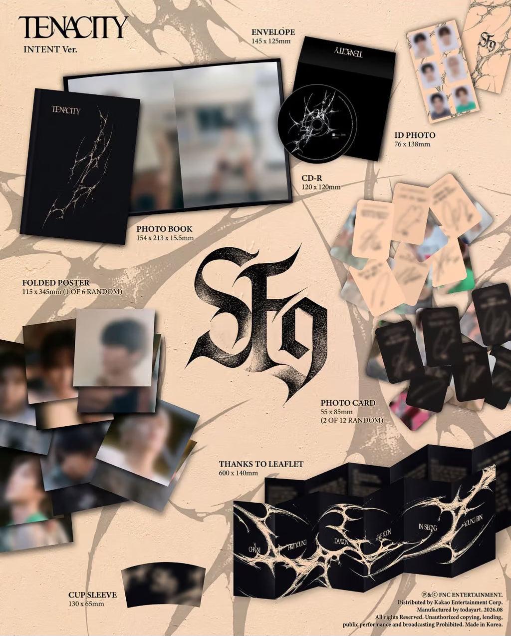 (PRE-ORDER) SF9 - 2ND ALBUM [TENACITY] (3 VERSIONS) RANDOM