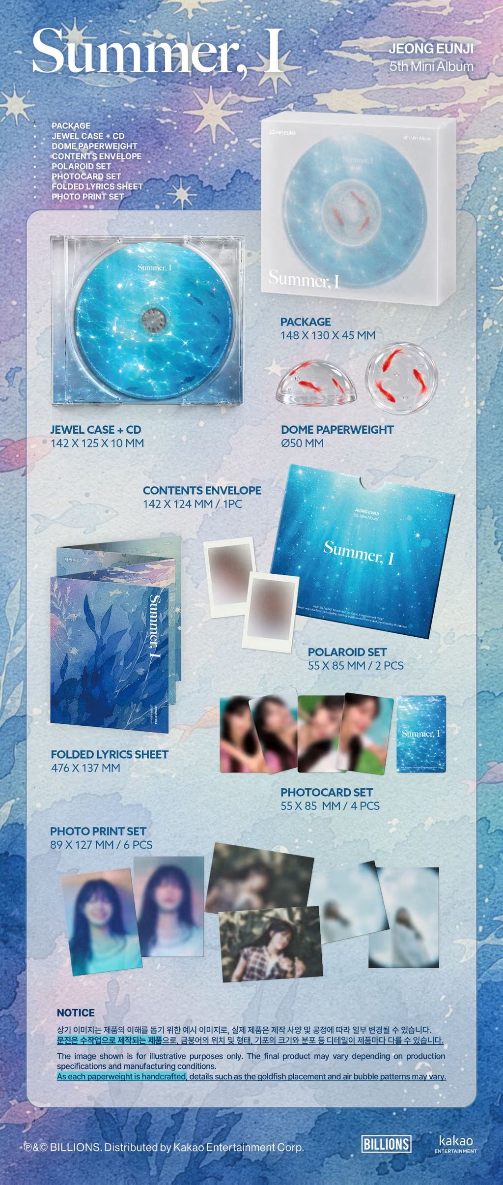 (PRE-ORDER) JEONG EUN JI - 5TH MINI ALBUM [SUMMER, I] (MD VER)