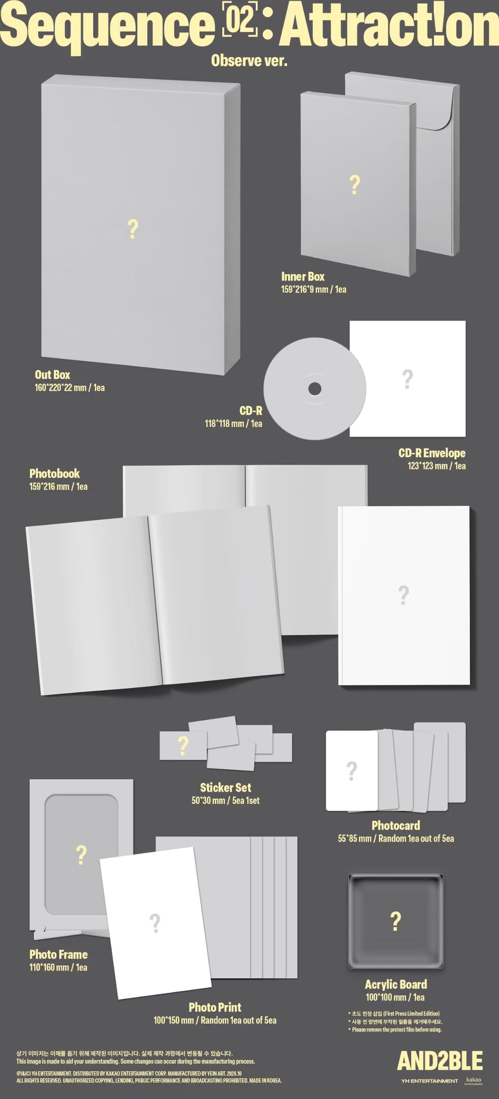 (PRE-ORDER) AND2BLE - 2ST MINI ALBUM [SEQUENCE 02: ATTRACTION] (3 VERSIONS) RANDOM