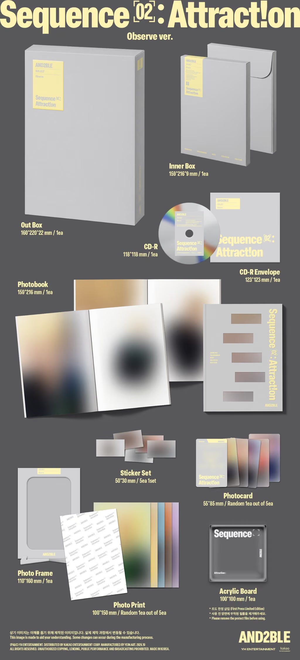 (PRE-ORDER) AND2BLE - 2ST MINI ALBUM [SEQUENCE 02: ATTRACTION] (3 VERSIONS) RANDOM - LightUpK