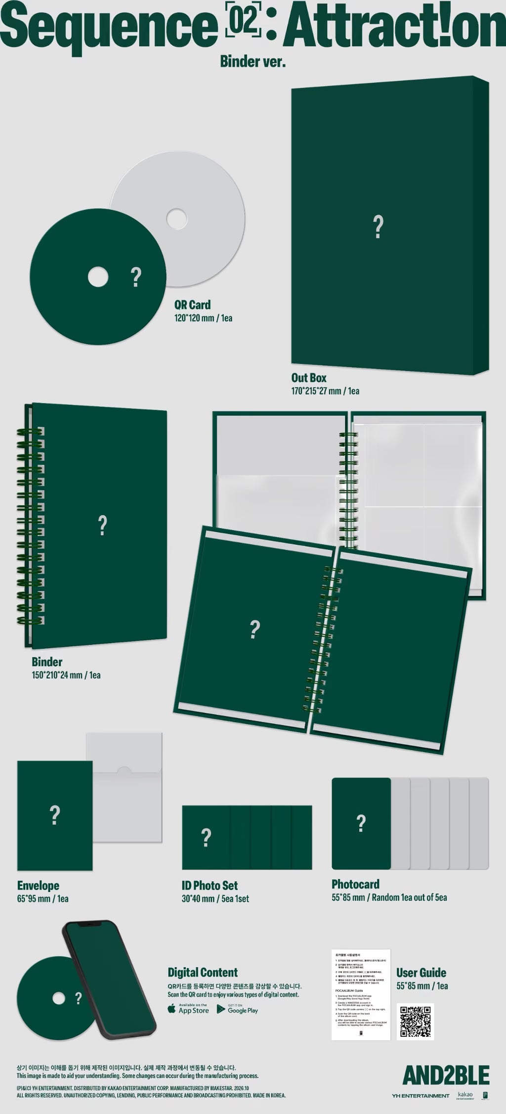(PRE-ORDER) AND2BLE - 2ST MINI ALBUM [SEQUENCE 02: ATTRACTION] (BINDER VER.)