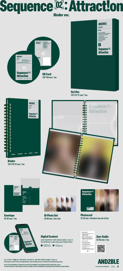 (PRE-ORDER) AND2BLE - 2ST MINI ALBUM [SEQUENCE 02: ATTRACTION] (BINDER VER.) - LightUpK