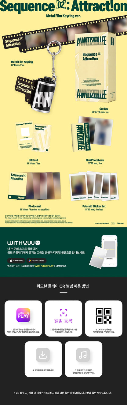 (PRE-ORDER) AND2BLE - 2ST MINI ALBUM [SEQUENCE 02: ATTRACTION] (METAL FILM KEYRING VER.) - LightUpK