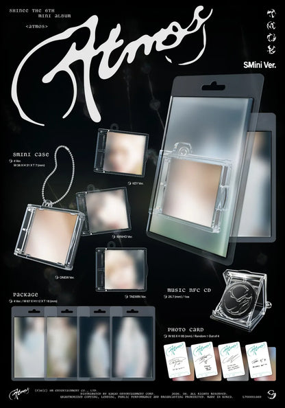 (PRE-ORDER) SHINEE - 6TH MINI ALBUM [ATMOS] (SMINI VER.) (4 VERSIONS) RANDOM