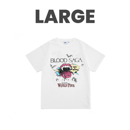 ENHYPEN - BLOOD SAGA WORLD TOUR OFFICIAL MD S/S T-SHIRT (WHITE) (2 SIZES)