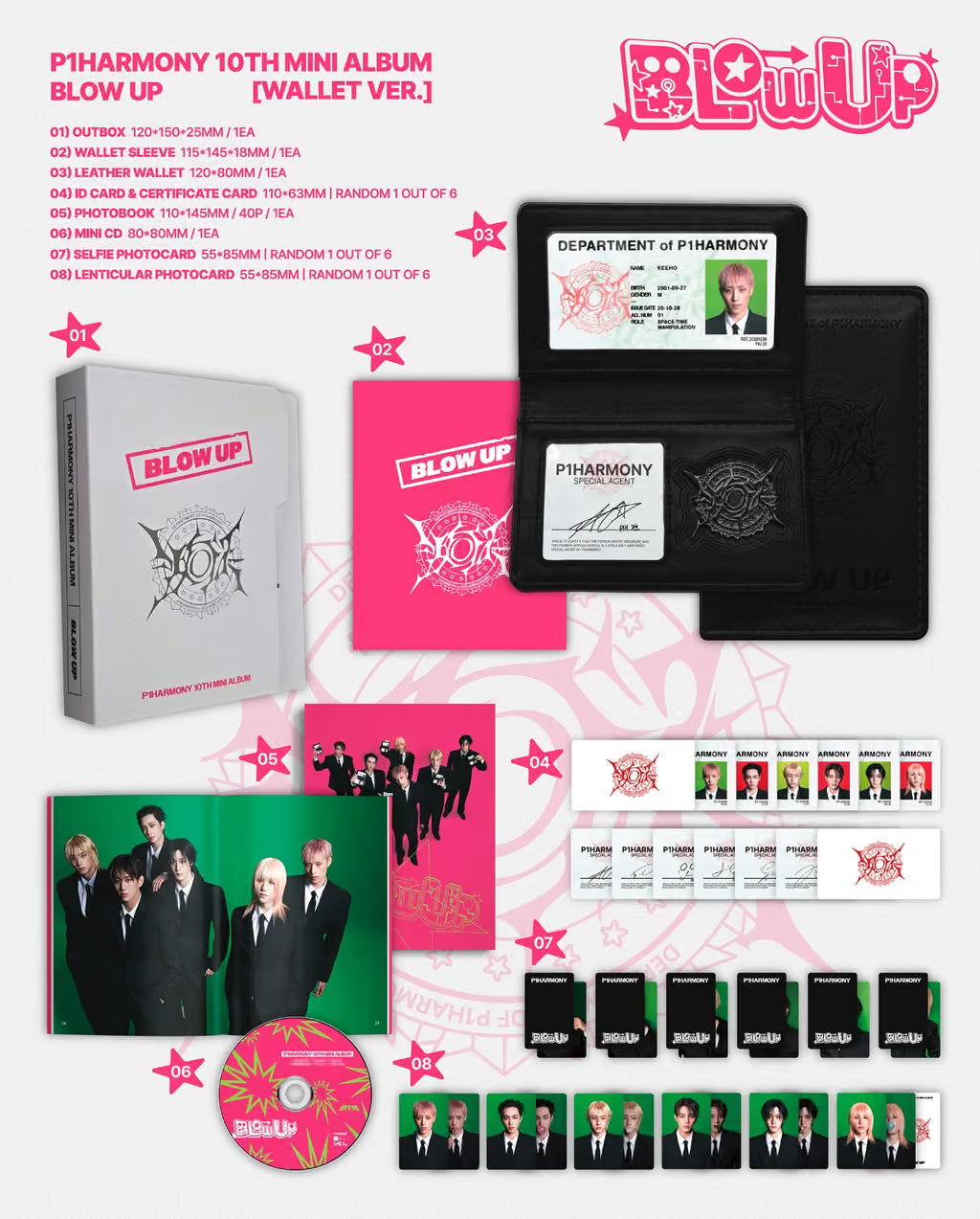 (PRE-ORDER) P1HARMONY - 10TH MINI ALBUM [BLOW UP] (WALLET VER.) - LightUpK