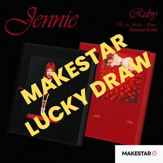 [MAKESTAR LUCKY DRAW] [ONLINE ONLY] JENNIE - THE 1ST STUDIO ALBUM [RUBY] (PHOTOBOOK) (2 VERSIONS) - LightUpK