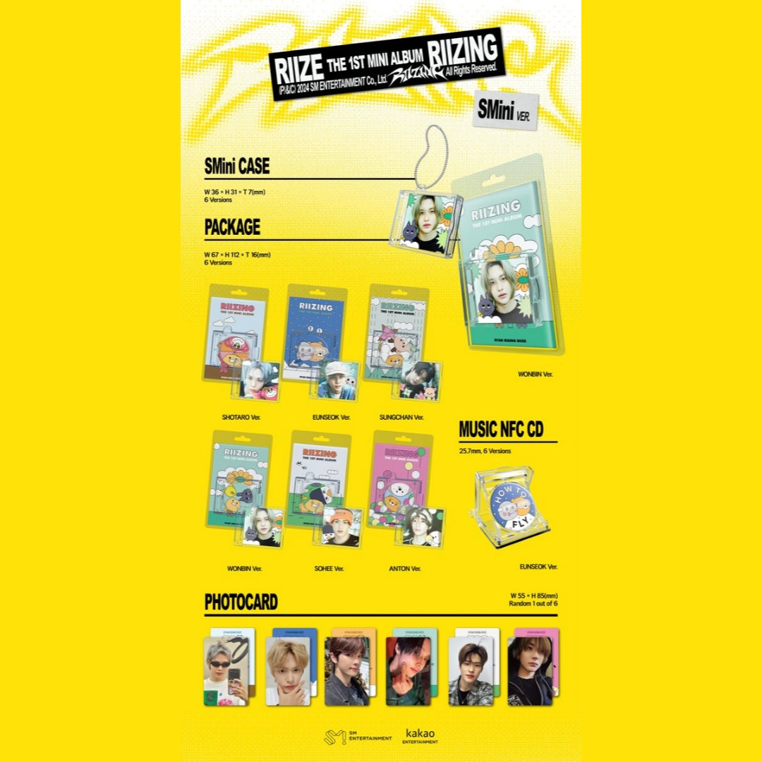 RIIZE - 1ST MINI ALBUM [RIIZING] (SMINI VER.) (6 VERSIONS) - LightUpK