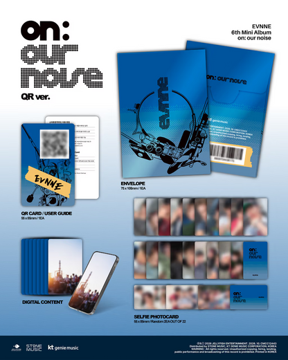 (PRE-ORDER) EVNNE - 6TH MINI ALBUM [ON OUR NOISE] (QR VER.) - LightUpK