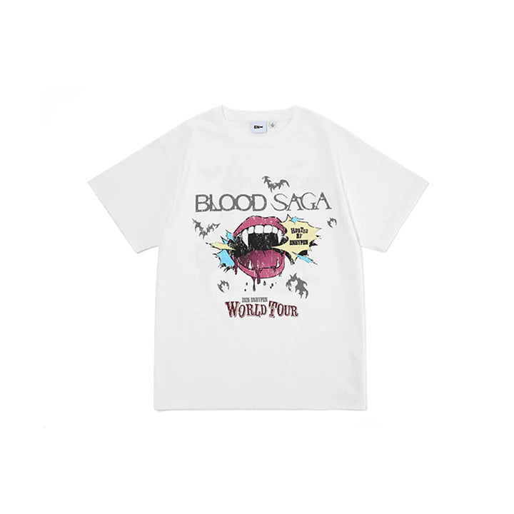 ENHYPEN - BLOOD SAGA WORLD TOUR OFFICIAL MD S/S T-SHIRT (WHITE) (2 SIZES)