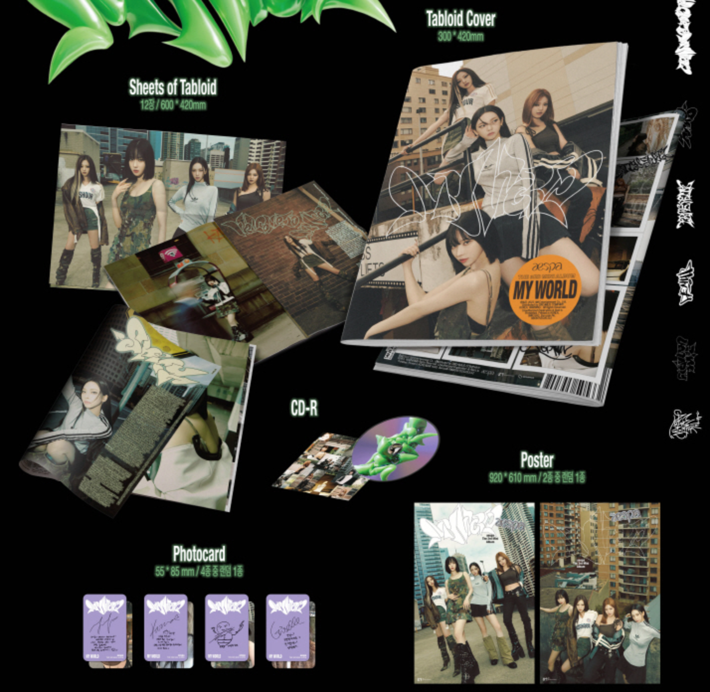 AESPA - MY WORLD (3RD MINI ALBUM) [TABLOID VER.] - LightUpK