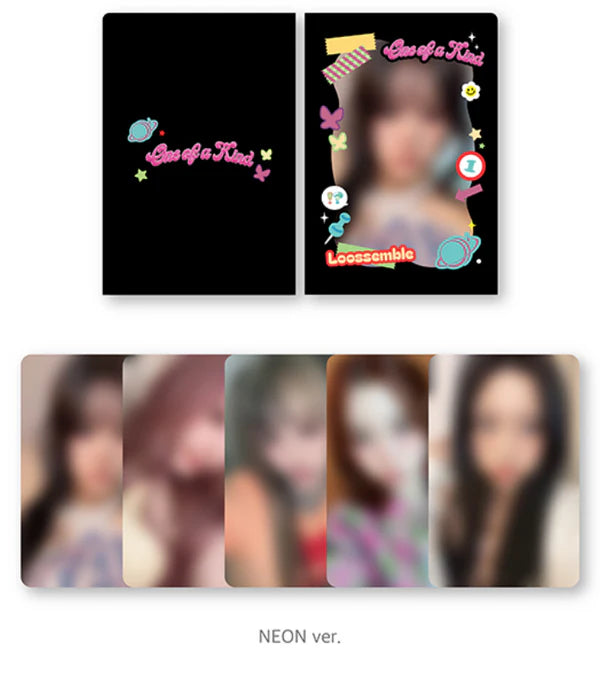 LOOSSEMBLE - 2ND MINI [ONE OF A KIND]_OFFICIAL MD_MINI L HOLDER & PHOTOCARD SET (2 VERSIONS) - LightUpK