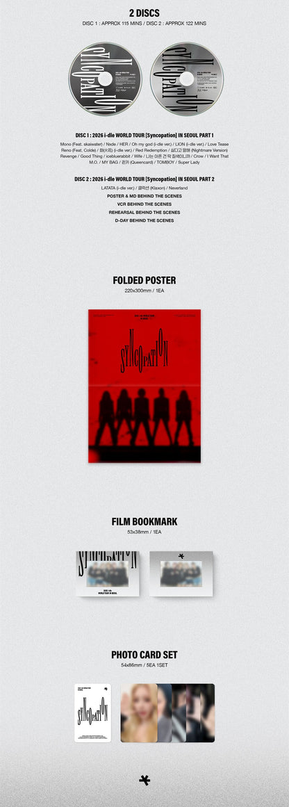 (PRE-ORDER) I-DLE - 2026 I-DLE WORLD TOUR [SYNCOPATION] IN SEOUL BLU-RAY