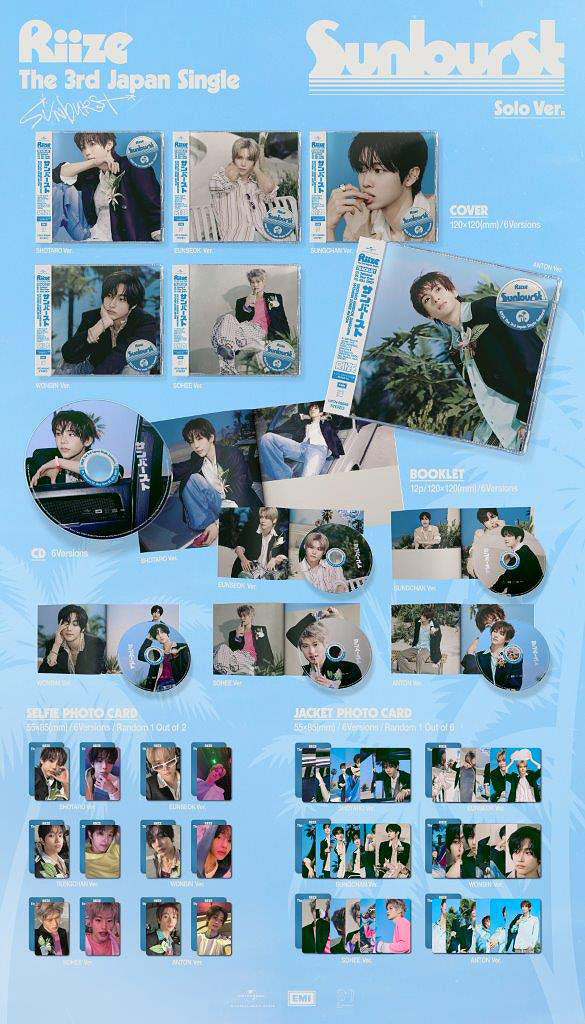 (PRE-ORDER) RIIZE - SUNBURST (MEMBER SOLO JACKET EDITION) (6 VERSIONS)