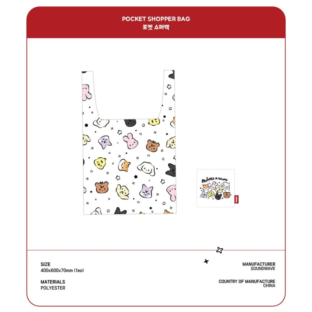 (PRE-ORDER) ATEEZ - ANITEEZ IN THE CALLING - POCKET SHOPPER BAG - LightUpK