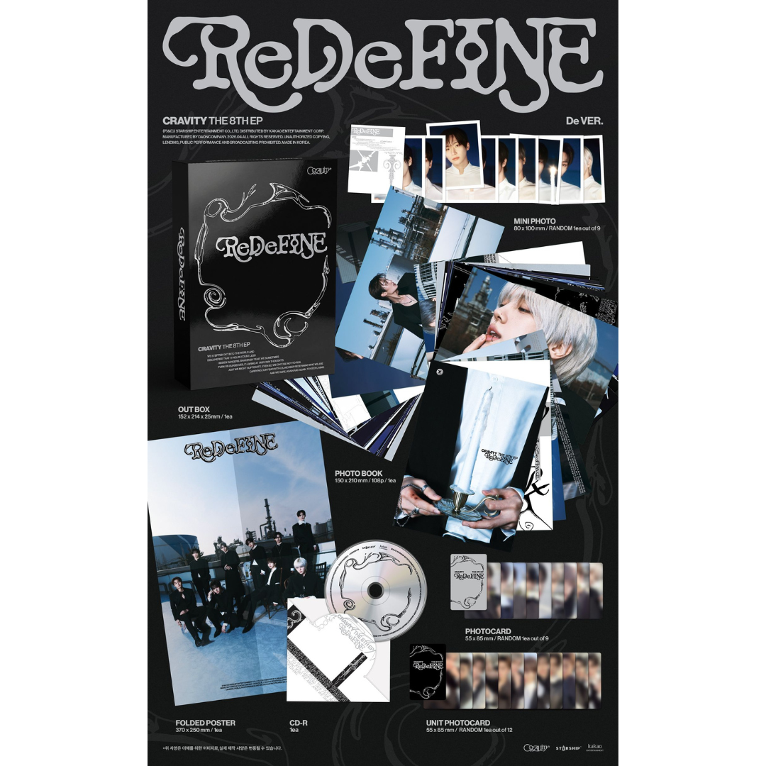 (PRE-ORDER) CRAVITY - 8TH MINI ALBUM [REDEFINE] (DE VER.) - LightUpK