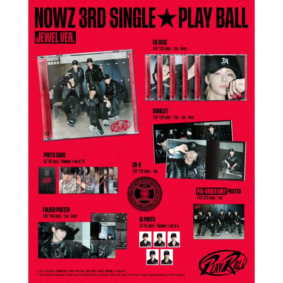 NOWZ - 3RD SINGLE [PLAY BALL] (JEWEL VER.) (6 VERSIONS)