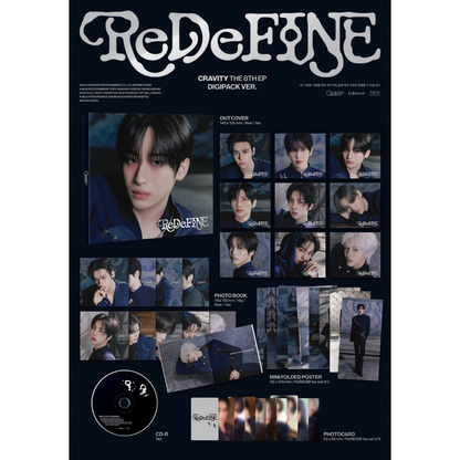 (PRE-ORDER) CRAVITY - 8TH MINI ALBUM [REDEFINE] (DIGIPACK VER.) (9 VERSIONS) RANDOM - LightUpK